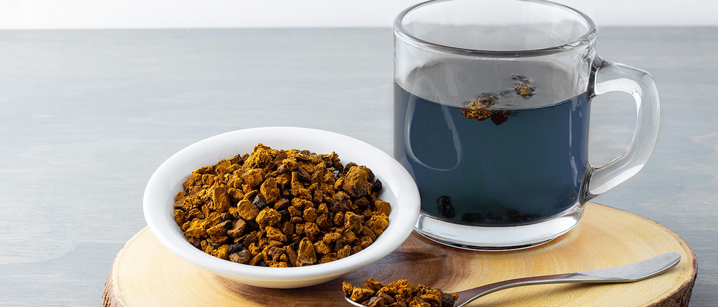 Magic Truffels opgelost in water. Truffelthee.